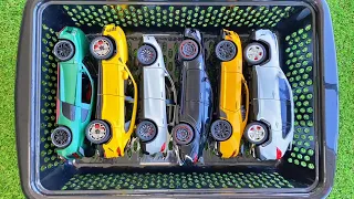 Box Full Of Diecast Cars - Audi, Lamborghini, Tesla, Brabus, Chevrolet, Toyota