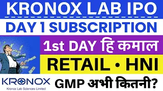 KRONOX LAB IPO DAY 1 SUBSCRIPTION STATUS 🔥| KRONOX LAB IPO | KRONOX LAB IPO GMP TODAY 💥