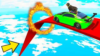 GTA 5: ULTIMATE SPACE MEGA RAMP CHALLENGE with CHOP & BOB