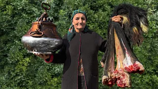 An Ancient Recipe for Meat Dishes in an Afghan Cauldron! Life in the Village