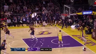 Rudy Gobert monster put-back dunk - Los Angeles Lakers vs. Utah Jazz - 10/10/2017