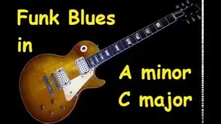 Backing Track Funk Blues in A minor C major Am C