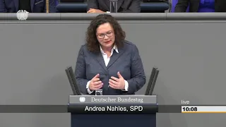 Andrea Nahles: Bundeskanzlerin und Bundeskanzleramt [Bundestag 21.11.2018]