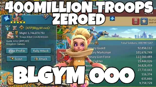 BLGYM OOO "400MILLION TROOPS ZEROED" FT LH MATTY & LIUBEI NEW TROOPS COMPOSITION - Lords Mobile