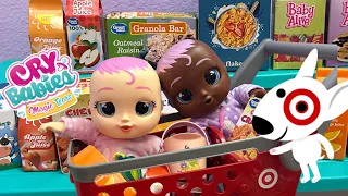Cry baby dolls go grocery shopping at Target 🛒