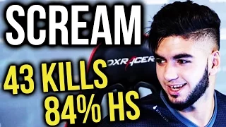 ScreaM 43 kills / 84% HS / ACE - playing FACEIT - CS:GO Highlights