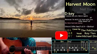 Harvest Moon Neil Young + Lyrics + Guitar Lesson + Chords+Solo+TAB + Harmonica+Harmonies ~ D key