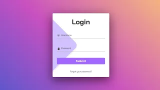 Login Form Using HTML & CSS