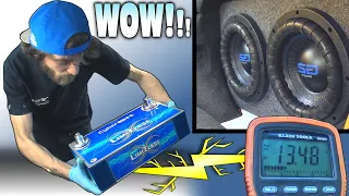 AWESOME Battery For Car Audio Installs!! How To Get BETTER VOLTAGE & LOUDER BASS w/ Cyber 6k Lithium