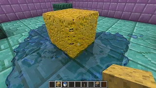 realistic sponge and water