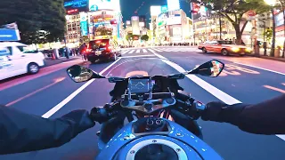 Shibuya Night City 4K motorcycle virtual drive