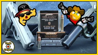 Gangster vs Gunslinger!....GOLD DOT .25 Auto & .22 Magnum Ammo Test!