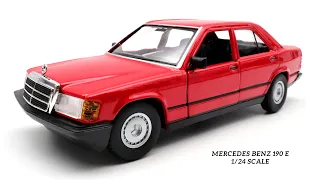 Unboxing Mercedes Benz 190 E 1/24 Bburago Diecast Scale Model