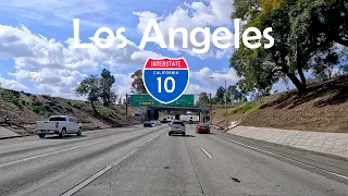 Driving Tour of Los Angeles via Interstate I-10 West Freeway | Beverly Hills | March 2024 Update