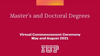 2021 May Graduate School Virtual Commencement Ceremony