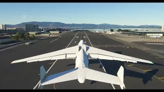 Landing the BIGGEST PLANE IN THE WORLD at GIbraltar airport