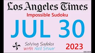 LA Times  Impossible Sudoku, Jul 30, 2023