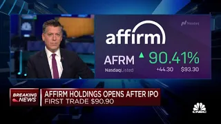 Affirm Holdings IPO makes its trading debut, first trade at $90.90