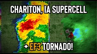 Chariton, IA Supercell Radar Loop - EF3 Tornado!