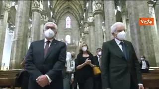 Mattarella e il Presidente della Germania visitano il Duomo di Milano