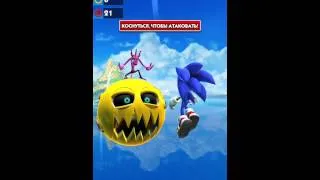 Sonic Dash - 164 255 очков как Соник (множитель x7)