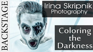 BACKSTAGE of photography project Coloring the Darkness by Irina Skripnik