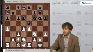 Kramnik - Carlsen, Norway Chess 2017: Analysis by  Grandmaster Nils Grandelius