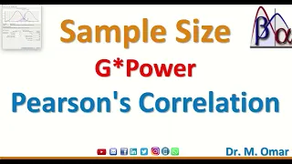 Sample size Pearson's correlation using Gpower