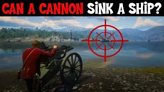 Can a cannon and a machine gun sink a ship? RDR2