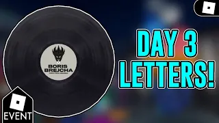 [EVENT] HOW TO GET THE DAY 3 LETTERS IN BEATLAND! (BORIS BREJCHA VINYL RECORD SHIELD ITEM) | ROBLOX