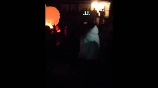 Auntys sending off their lanterns :)