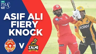 Asif Ali Fiery Knock | Islamabad United vs Peshawar Zalmi | Match 26 | HBL PSL 6 | MG2L