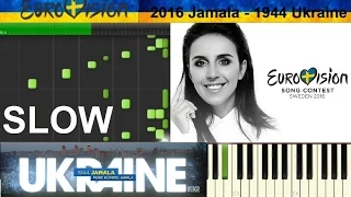 Eurovision 2016 Ukraine Piano Tutorial (Synthesia) – Jamala 1944 - SLOW