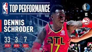 Dennis Schroder Scores CAREER-HIGH 33 Pts vs. Mavs | December 23, 2017