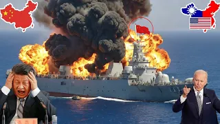 Today, June 5th! China's strongest warship was destroyed by a US-Taiwan air attack