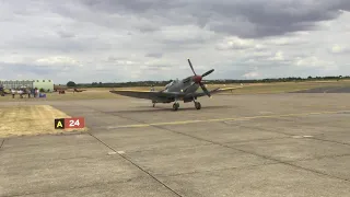 Spitfire PT462 taxy out at Duxford