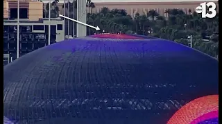 SPHERE CLIMBER: Watch as a man scales the Sphere on the Las Vegas Strip