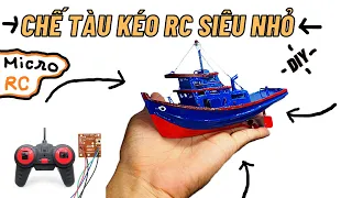 HOW TO MAKE SMALLEST RC TUGBOAT !