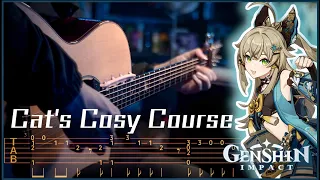 『Kirara's Theme🐱』Cat's Cosy Course - Genshin Impact | Fingerstyle Guitar [TAB/Tutorial]