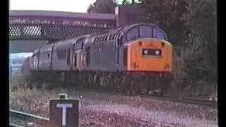 Class 40 197 thrashes out of Dewsbury with 45 023 18/07/83