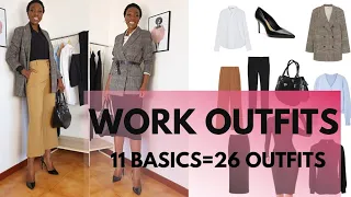 HOW TO BUILD 26+ WORK OUTFITS USING 11 BASICS | SPRING, SUMMER WORK OUTFITS  + JEWELLERY GIVEAWAY 💃