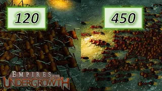 Empires of the Undergrowth: Leafcutter Ant Major VS Fire Ant Soldier - Same Cost