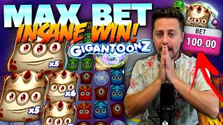 MAX BET INSANE MEGA BIG WIN ON GIGANTOONZ! (Reactoonz 3)