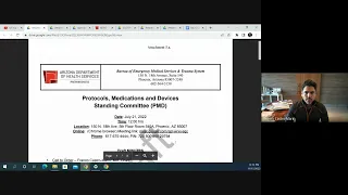 ADHS BEMSTS Protocols, Medications & Devices Standing Committee Meeting - Nov. 17, 2022