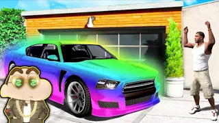 Shinchan Upgrading Franklin Car into RGB Rainboo Car in GTA 5 [HINDI] | Amaan Ansari