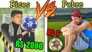 RICOS VS POBRES BOLA CARA X BOLA BARATA #31 (JOGANDO FUTEBOL)
