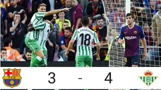 BARCELONA vs REAL BETIS 2-4 |ALL GOALS& HIGHLIGHTS| MESSI RETURN BARCA LOST