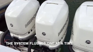 Flushing Triple Outboard Motors Using Reverso