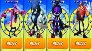 Werehog and Reaper Metal Sonic in Sonic Dash Version 4.25.0 Halloween Update All 47 Characters