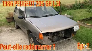 BARN FIND PEUGEOT 205 gr 1986 : laissée pour morte, va t’elle redémarrer ?